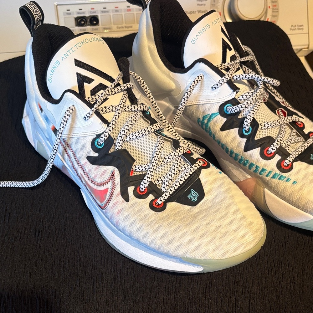 Nike Giannis White and Black Sneakers